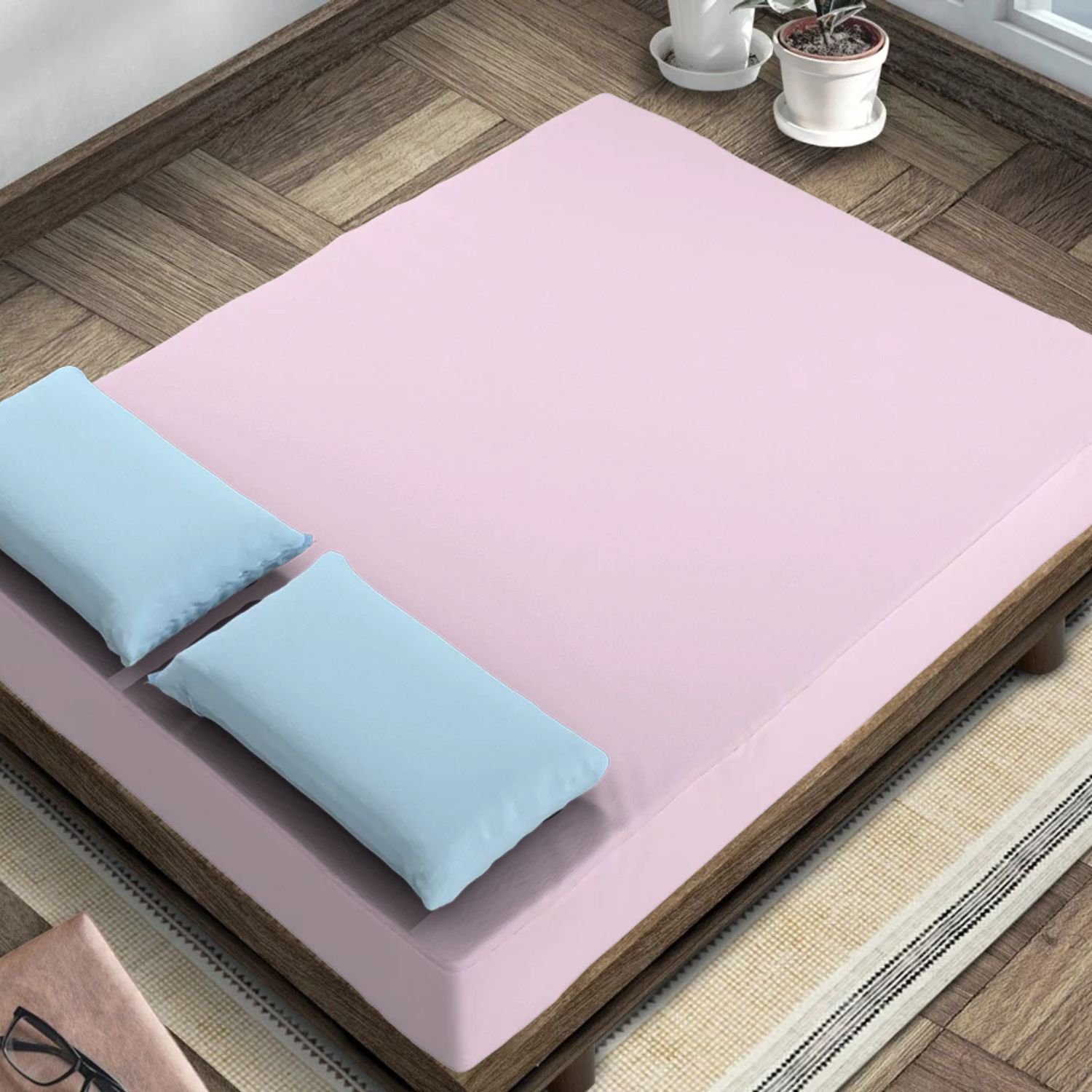 Wasserdichtes BSensible Spannbettlaken auf Matratze, schützt vor Feuchtigkeit und Milben, atmungsaktiv und hautfreundlich